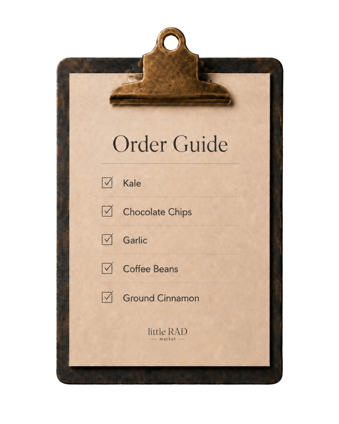 Order Guide preview